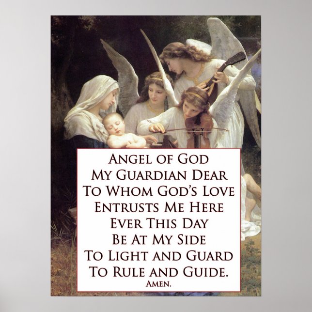 Angel av Gud Prayer Poster (Framsidan)