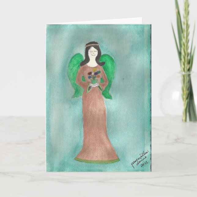 ängel av jord… vid peacewillow helgkort (Framsida)