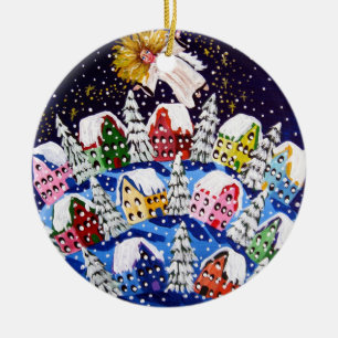 Angel av Joy Round Helgdag Ornament