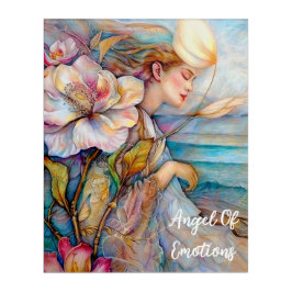 Angel av Känslor, turkos, akrylväggskonst