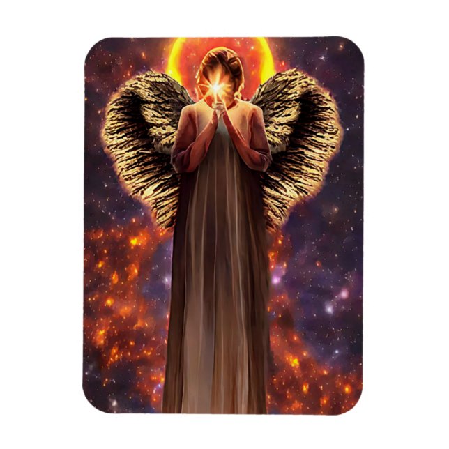 Angel av Kärlek och lätt originalkonstföremål Magnet (Vertikal)