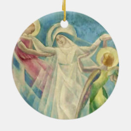 ’Angel’ av Mexikanska Artist Angel Zarraga Julgransprydnad Keramik