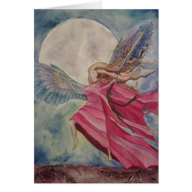 Ängel av rättvisa hälsningskort (Framsidan)