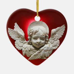 ANGEL / Baby Första julfotopall,röd Julgransprydnad Keramik
