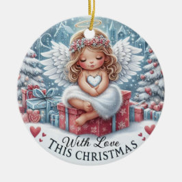 Angel baby jul Ornament, Helgdag prydnadsföremål Julgransprydnad Keramik
