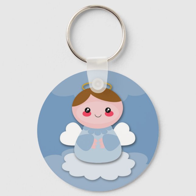 ÄNGEL Baby Pojke - nyckelring (Framsida)