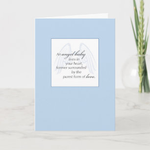 Angel Baby Vingar Blue Sympathy Kort