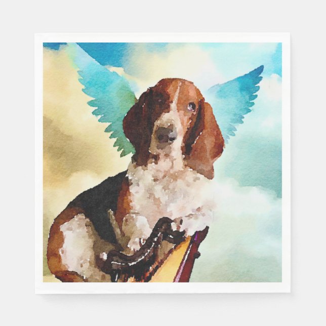 Angel Basset hound Napkin Pappersservett (Framsidan)