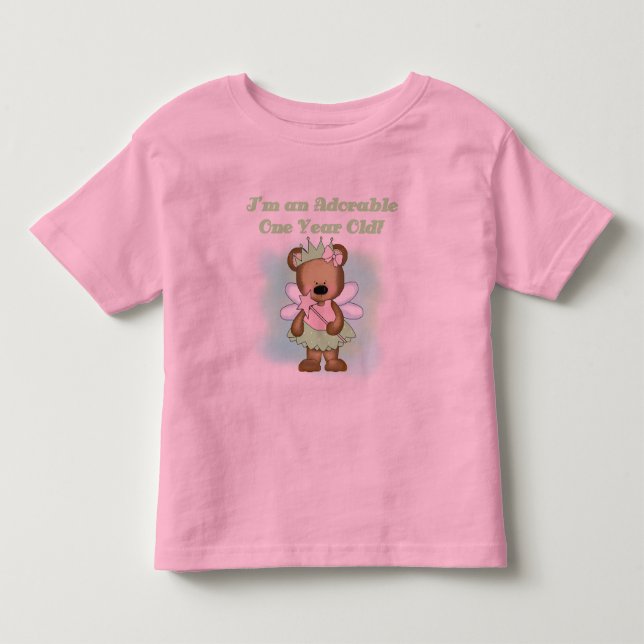 Angel Bear 1:a födelsedag Tshirts och Gifts (Framsida)