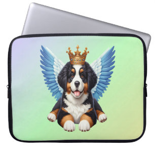Angel Bernese Mountain Hundälskares Berner Puppy Laptop Fodral
