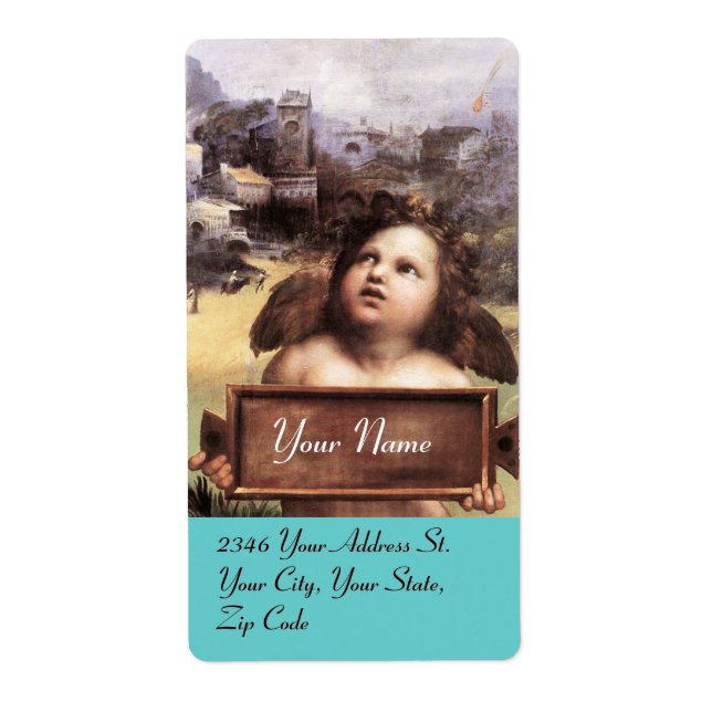 ÄNGEL / Bevingad kerub, lila Fraktsedel (Framsidan)