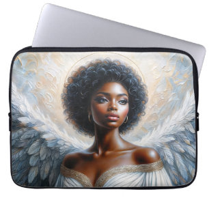 Angel Black Woman med halo Laptop Fodral