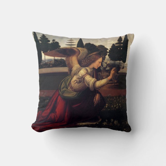 Angel Blessing Pillow - Leonardo Da Vinci Kudde (Framsida)