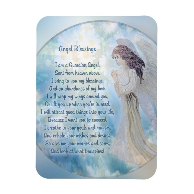 Angel Blessings Dikt Magnet (Vertikal)