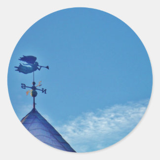 Angel BLOWING HORN WEATHER VANE Runt Klistermärke