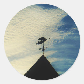 Angel BLOWING HORN WEATHER VANE Runt Klistermärke