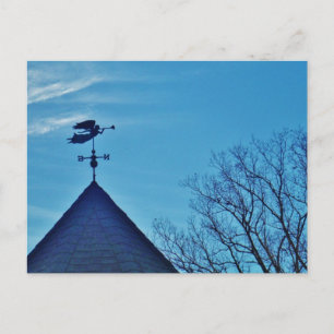 Angel BLOWING HORN WEATHER VANE Vykort