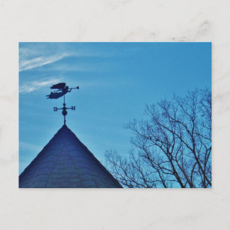 Angel BLOWING HORN WEATHER VANE Vykort