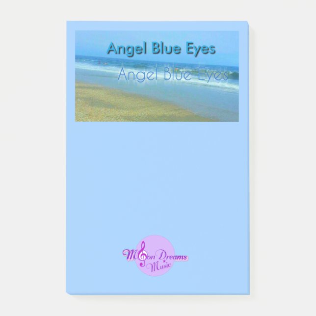 Angel Blue Öga Post-it Notes Block (Framsida)