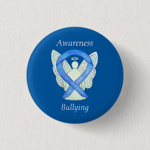 Angel Blue Ribbon Anpassningsbar Pin Knapp