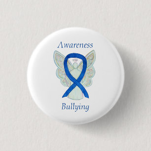 Angel Blue Ribbon Pin Knapp