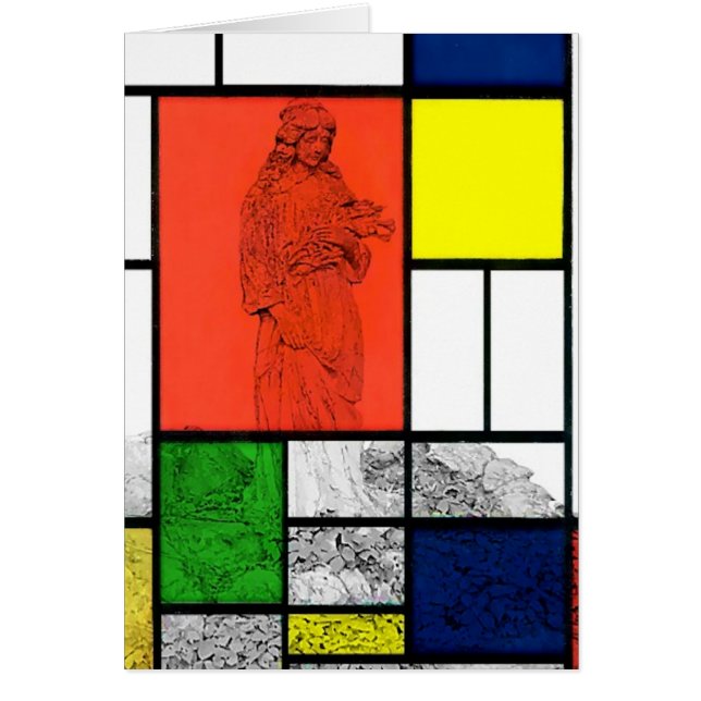 Angel Bouquet-Tillfällen med fastsatt glas Hälsningskort (Framsidan)