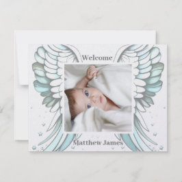 Angel Boy-födelsebesked Julkort