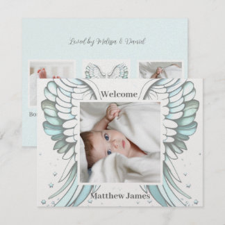 Angel Boy-födelsebesked Julkort