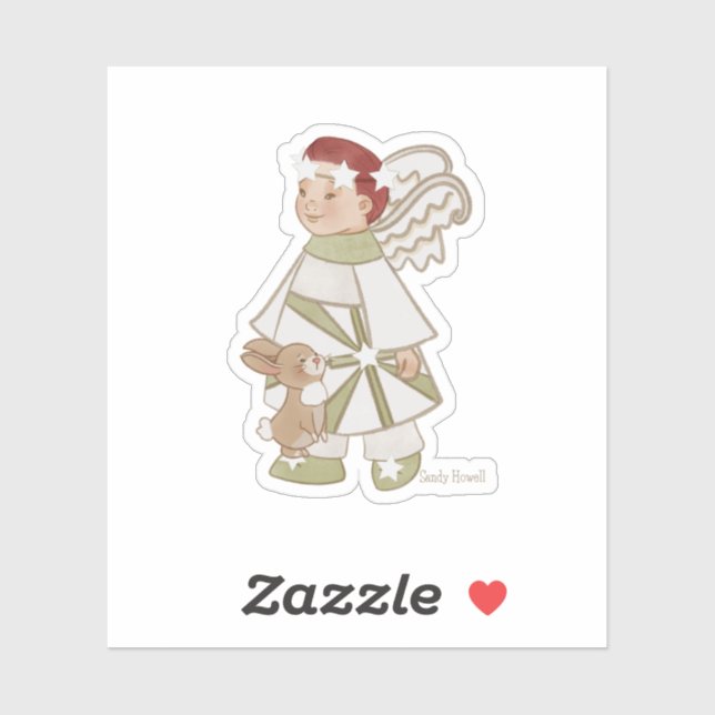 Angel Boy och Bunny Sticker Klistermärken (Ark)