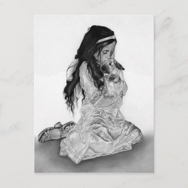 Angel Bunny Postcard Vykort (Framsida)