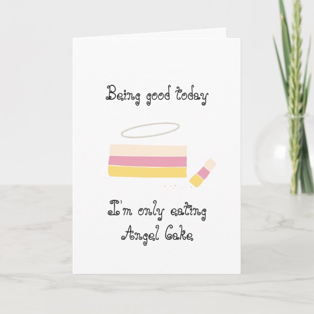Angel Cake Card Helgkort (Framsida)