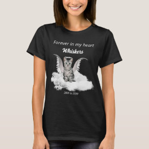 Angel Cat Grått Tabby Pet Memorial T-shirt
