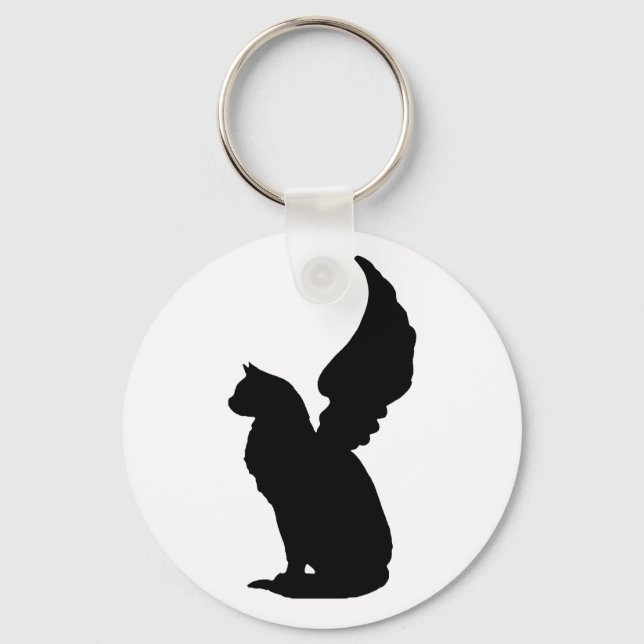 Angel Cat Keychain Nyckelring (Framsida)