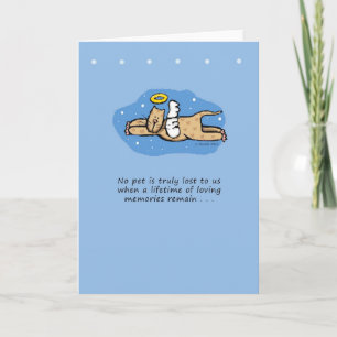 Angel Cat Memorial Sympathy Kort