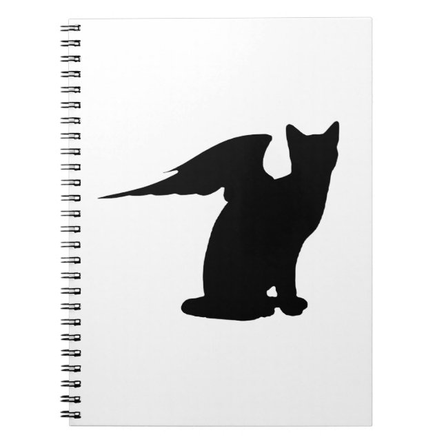 Angel Cat Spiral bärbar dator Anteckningsbok Med Spiral (Framsidan)