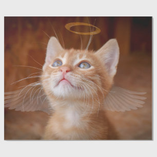 Angel Cat Wrapping Papper Presentpapper