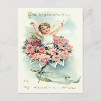 Angel Cherub Bouquet of Ro Vykort
