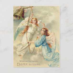 Angel Cherub Heaven Ringing Bell Vykort