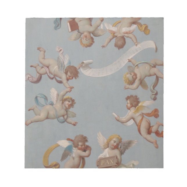Angel Cherubs Whimsical Renaissance Anteckningsblock (Framsida)