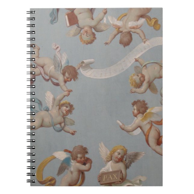 Angel Cherubs Whimsical Renaissance Anteckningsbok (Framsidan)