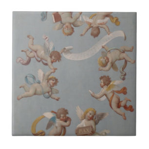 Angel Cherubs Whimsical Renaissance Kakelplatta