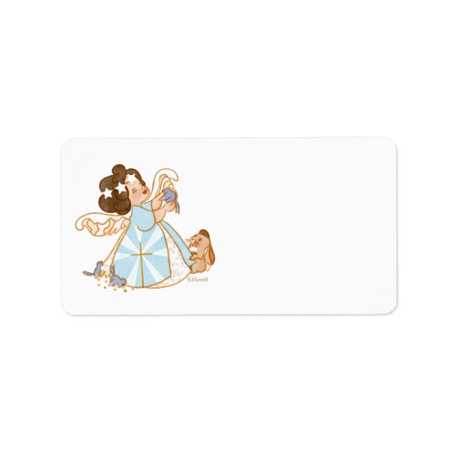 Angel Christian Address Label Adressetikett (Framsidan)