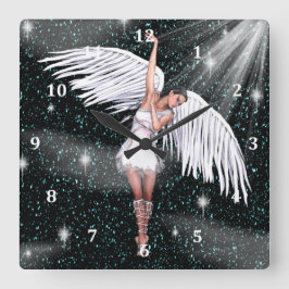 Angel Clock Fyrkantig Klocka