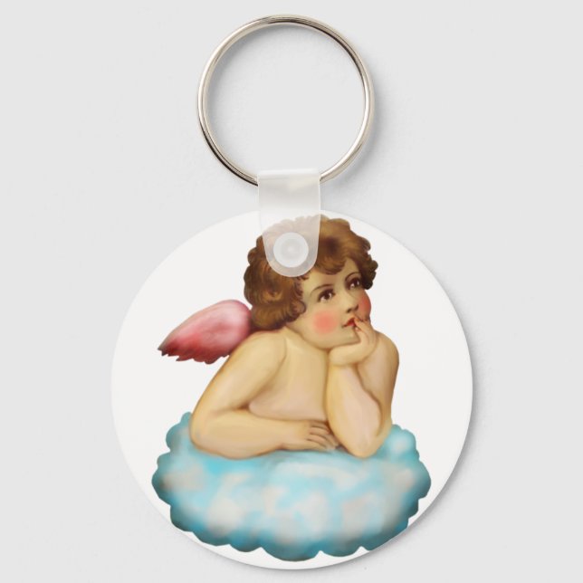 Angel Cloud Cupid Nyckelring (Framsida)