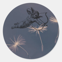Angel Dandelion Dream Cupid Kärlek Runt Klistermärke