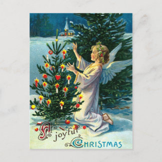 Angel Decorating Julgran 2 Helg Vykort