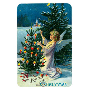 Angel Decorating Julgran 2 Magnet