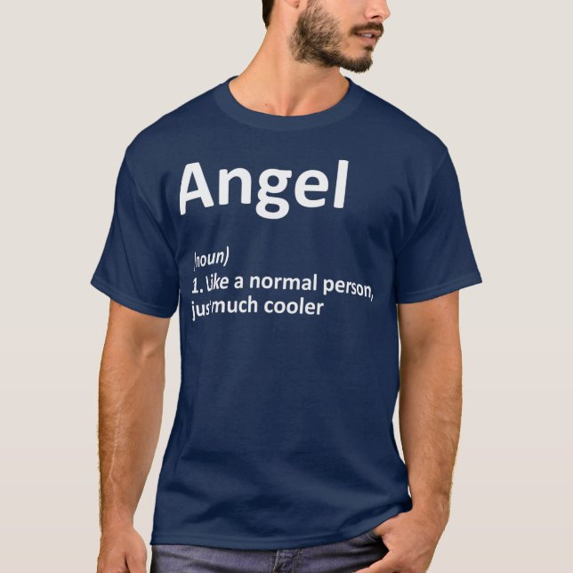 ANGEL Definition Personlig Namn Funny Gift T Shirt (Framsida)
