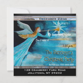 Angel delar nyheterna Eleganten jul Party Inbjudningar