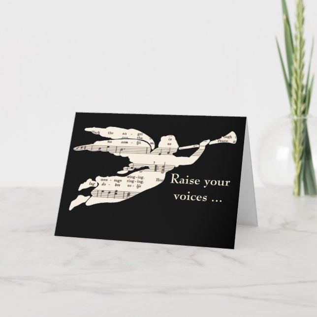 Ängel - den din lönelyften uttrycker helgkort (Framsida)